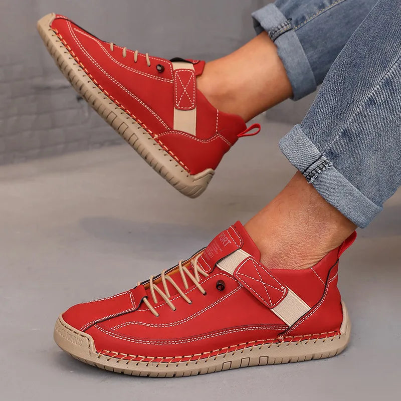 Boots Mid Top for Women British Style Retro Anti Slip Workwear Shoes Handmade Leather Loafers Casual Soft Soled Women Nude Boots